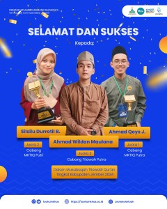 3 Mahasiswa Prodi IAT Raih Prestasi dalam MTQ Kabupaten Jember